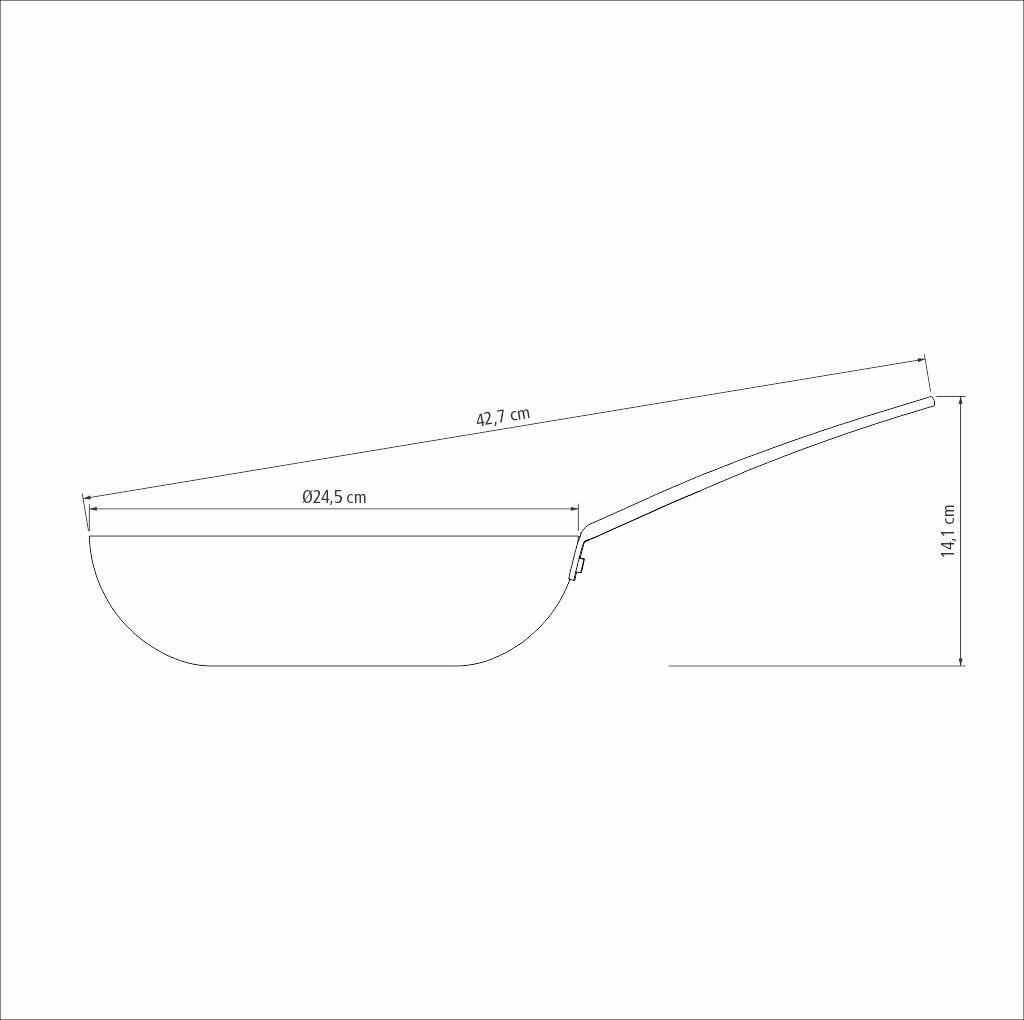 Tramontina Churrasco 24 cm apvali barbekiu wok keptuvė kaina ir informacija | Keptuvės | pigu.lt