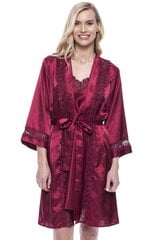 Короткий женский халат Jasmin, бордо цена и информация | Женские халаты | pigu.lt