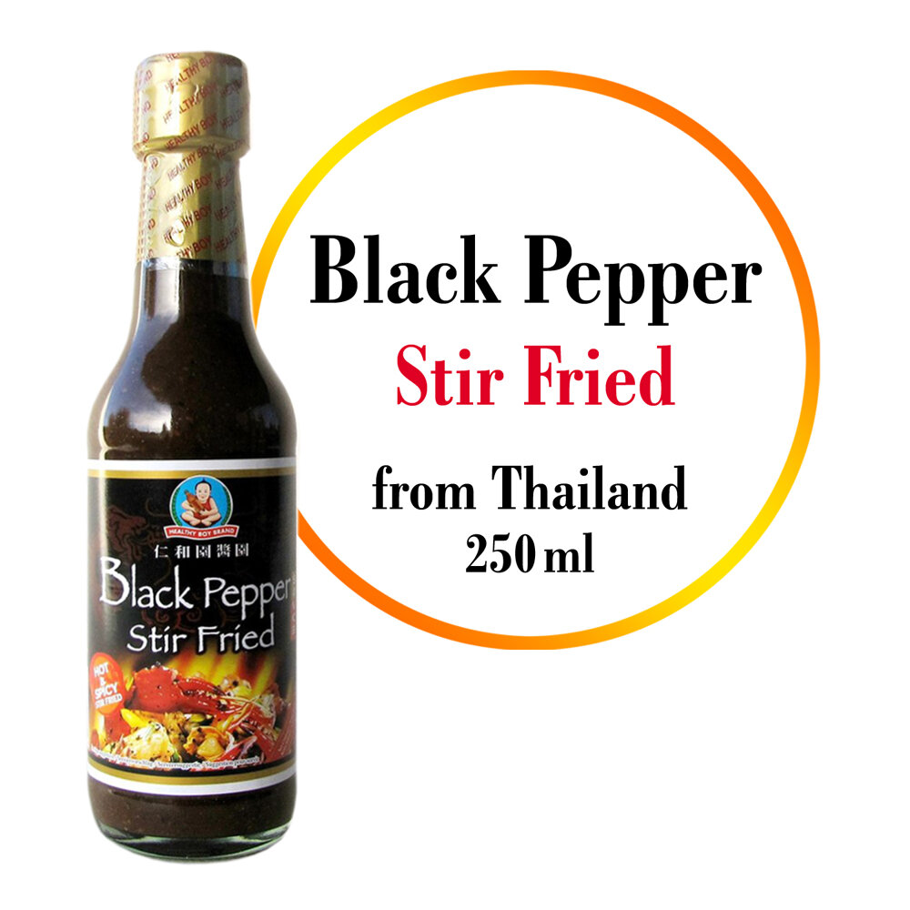 Juodųjų pipirų padažas, Black Pepper Stir Fried sauce, Healty Boy Brand, 250 ml kaina ir informacija | Padažai | pigu.lt