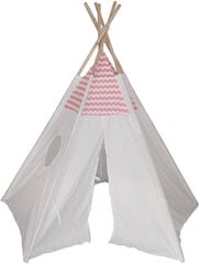 Детская индейская палатка-вигвам Enero Toys, розовая/белая цена и информация | Детские игровые домики | pigu.lt
