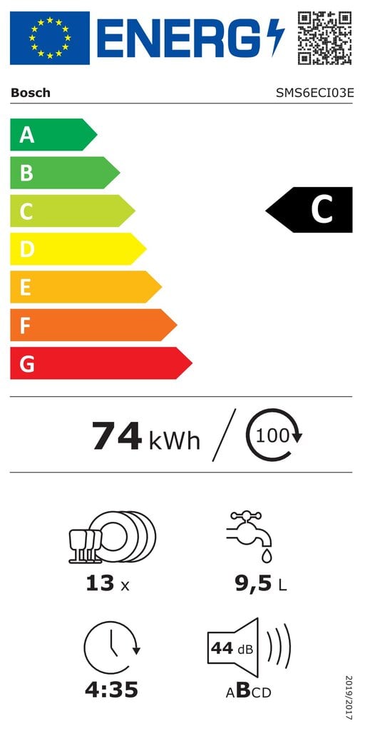 Bosch SMS6ECI03E kaina ir informacija | Indaplovės | pigu.lt