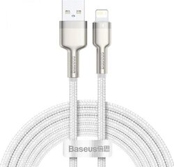 Kabelis Baseus Cafule Series USB Į IP 2.4A 2m, baltas CALJK-B02 kaina ir informacija | Laidai telefonams | pigu.lt