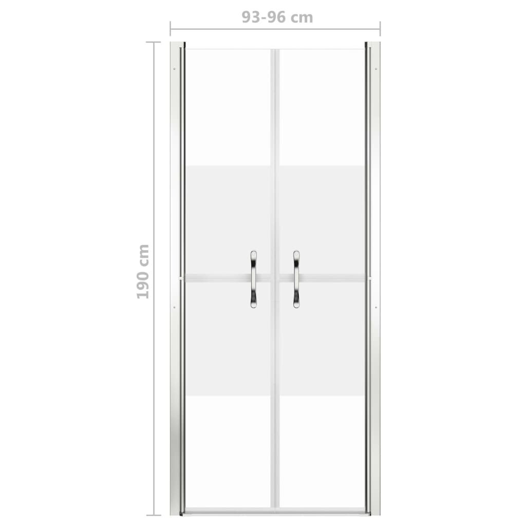 Dušo durys, pusiau matinės, 96x190cm, ESG цена и информация | Dušo durys ir sienelės | pigu.lt