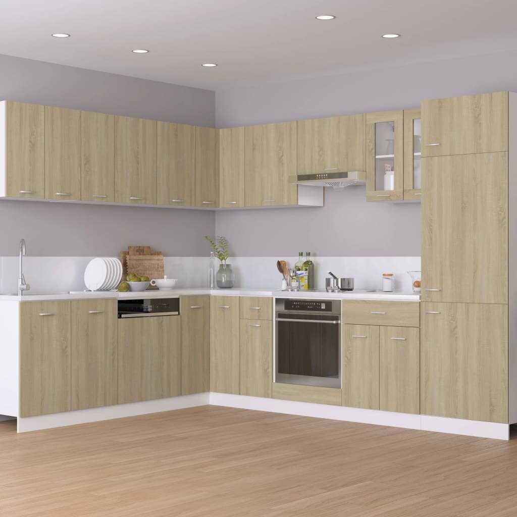 Virtuvės spintelė, 60x31x60 cm, ąžuolo spalvos kaina ir informacija | Virtuvinės spintelės | pigu.lt