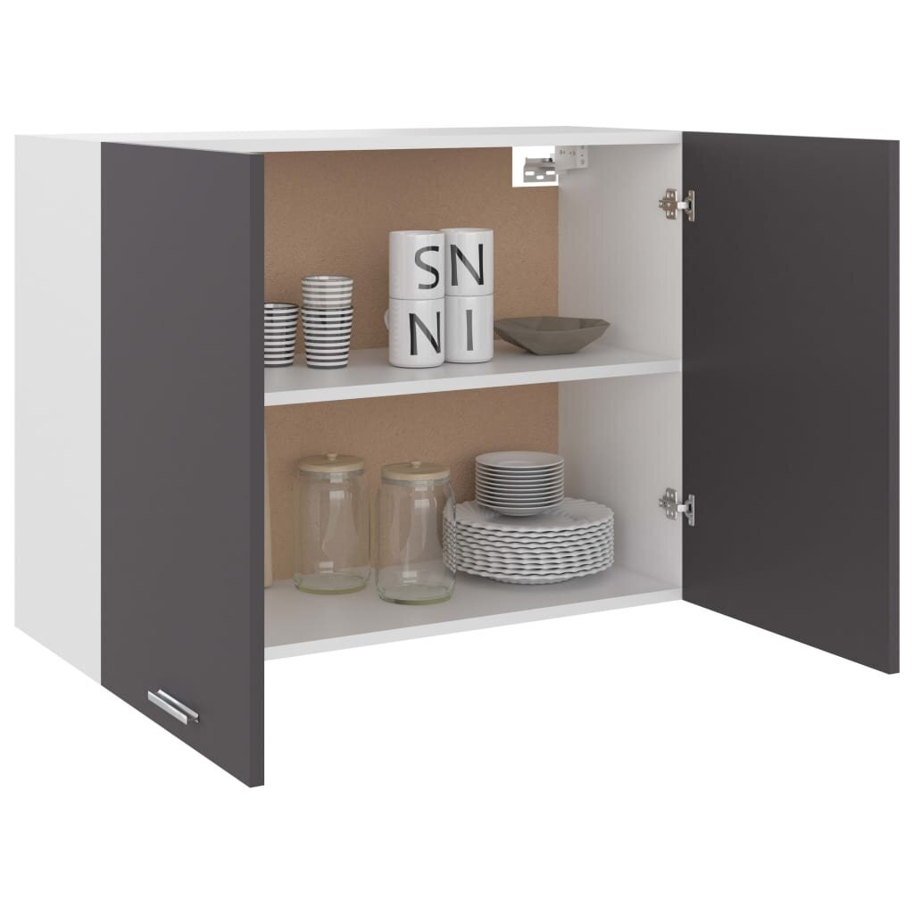 Virtuvės spintelė, 80x31x60 cm, pilkos spalvos kaina ir informacija | Virtuvinės spintelės | pigu.lt