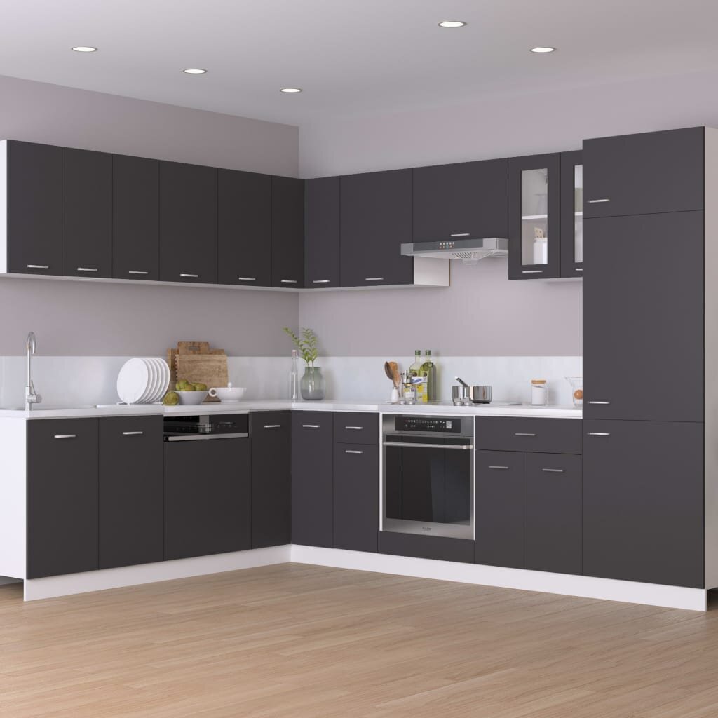 Virtuvės spintelė, 80x31x60 cm, pilkos spalvos kaina | pigu.lt
