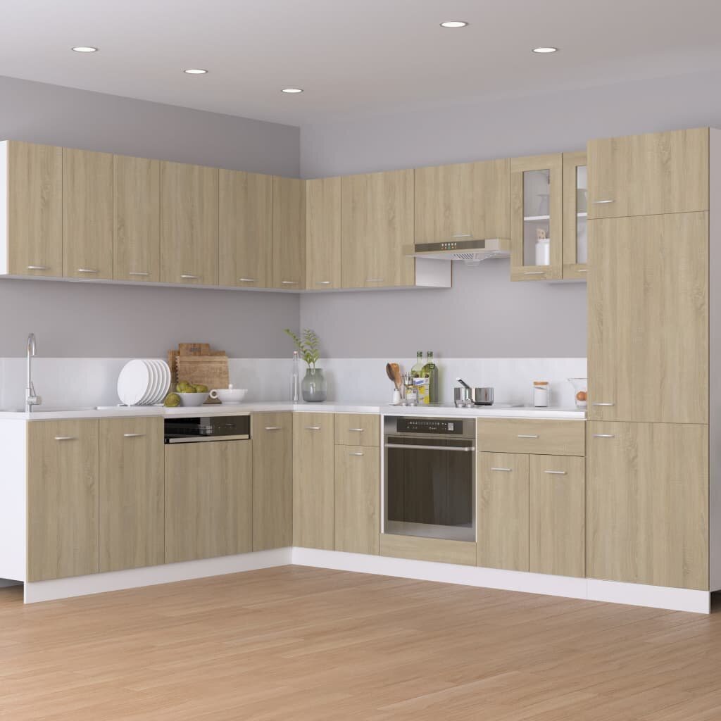 Virtuvės spintelė, 80x31x60 cm, ąžuolo spalvos kaina ir informacija | Virtuvinės spintelės | pigu.lt