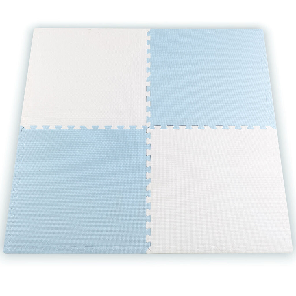 Lavinamasis kilimėlis-dėlionė Ricokids baltai - mėlyna, 120 x 120 cm, 4 vnt. цена и информация | Lavinimo kilimėliai | pigu.lt