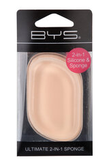 Silikoninė makiažo kempinėlė Ultimate 2-in-1 Sponge Oblong Beige BYS kaina ir informacija | Makiažo šepetėliai, kempinėlės | pigu.lt