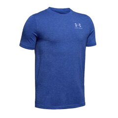 Футболка Under Armour для мальчиков Charged Cotton JR 1347096-401, синяя цена и информация | Рубашки для мальчиков | pigu.lt