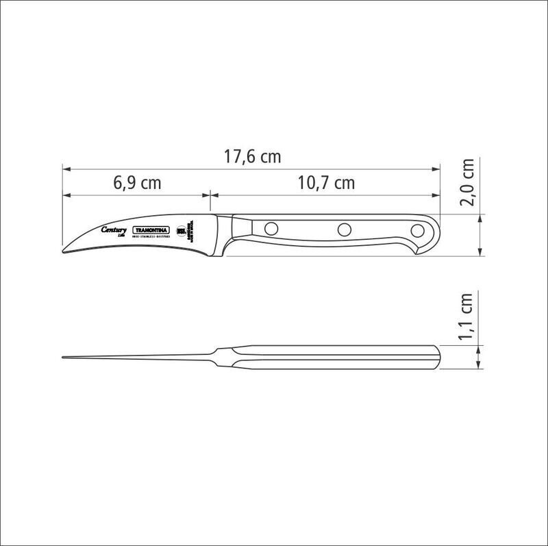 Tramontina Century lupimo peilis 3'' цена и информация | Peiliai ir jų priedai | pigu.lt