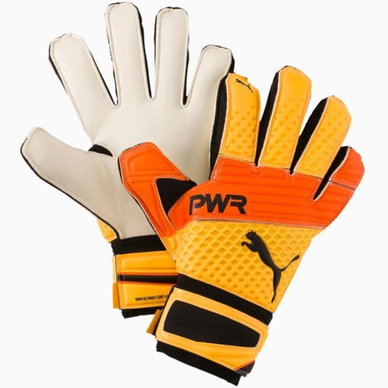 Vartininko pirštinės Puma Evo Power Grip 2.3 RC 041222 35, oranžinės kaina ir informacija | Vartininko pirštinės | pigu.lt