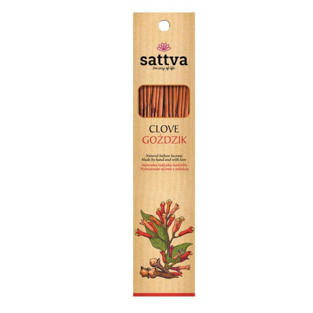 Smilkalų lazdelės Sattva Ayurveda Clove, 30 g kaina ir informacija | Namų kvapai | pigu.lt