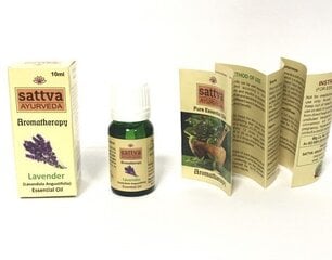 Эфирное масло лаванды Sattva Ayurveda Lavender, 10 мл цена и информация | Эфирные, косметические масла, гидролаты | pigu.lt