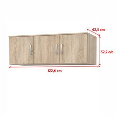 Подвесной шкафчик Selsey Niko 123 см, цвета дуба цена и информация | Шкафчики в гостиную | pigu.lt