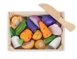 Vaikiškos medinės limpančios daržovės su dėžute kaina ir informacija | Lavinamieji žaislai | pigu.lt
