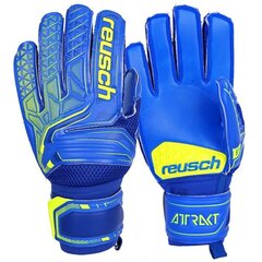 Детские вратарские перчатки Reusch Attrakt S1 Junior 50 72 215 4949, синие цена и информация | Перчатки вратаря | pigu.lt