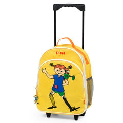 Kuprinė su ratukais Pippi, geltona цена и информация | Школьные рюкзаки, спортивные сумки | pigu.lt