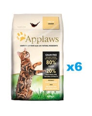 Applaws для взрослых кошек с курицей, 6х400 г цена и информация | Сухой корм для кошек | pigu.lt