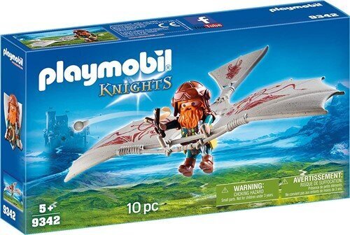 Nykštukas su skraidykle Playmobil Knights, 9342 kaina ir informacija | Žaislai berniukams | pigu.lt