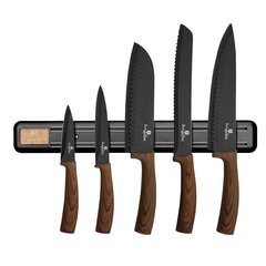 5 КУХОННЫХ ножей с магнитной полосой BERLINGER HAUS BH-2540 цена и информация | Ножи и аксессуары для них | pigu.lt