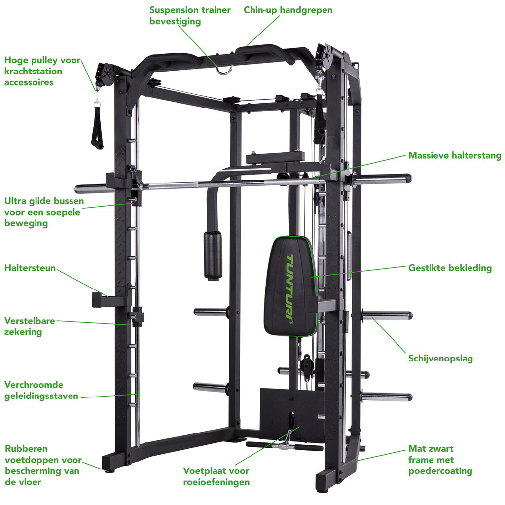 Daugiafukcinis treniruoklis Tunturi Smith Machine SM80 kaina ir informacija | Daugiafunkciniai treniruokliai | pigu.lt