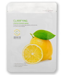 Листовая маска для лица «Beauugreen Clarifying Lemon Essence», 23 г цена и информация | Маски для лица, патчи для глаз | pigu.lt