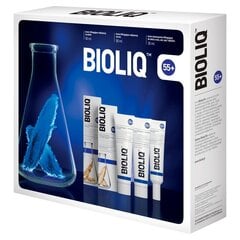 Rinkinys BioliQ_55+: dieninis veido kremas 50 ml + naktinis veido kremas 50 ml + akių, lūpų, kaklo ir dekolte kremas 30 ml kaina ir informacija | Veido kremai | pigu.lt