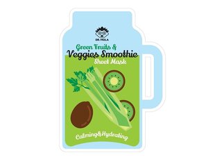 Листовая маска для лица Dr. Mola Green Fruits & Veggies Smoothie 23 мл цена и информация | Маски для лица, патчи для глаз | pigu.lt