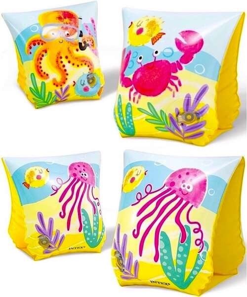 Pripučiamos rankovės Intex Tropical Buddies, 23x15 cm цена и информация | Plaukimo liemenės ir rankovės | pigu.lt