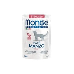 Monge Monoprotein консервы с говядиной для взрослых кошек стерилизованные 85г цена и информация | Консервы для кошек | pigu.lt