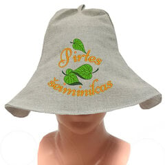 Льняная банная шапка с вышивкой Pirtes šeiminikas цена и информация | Аксессуары для сауны и бани | pigu.lt
