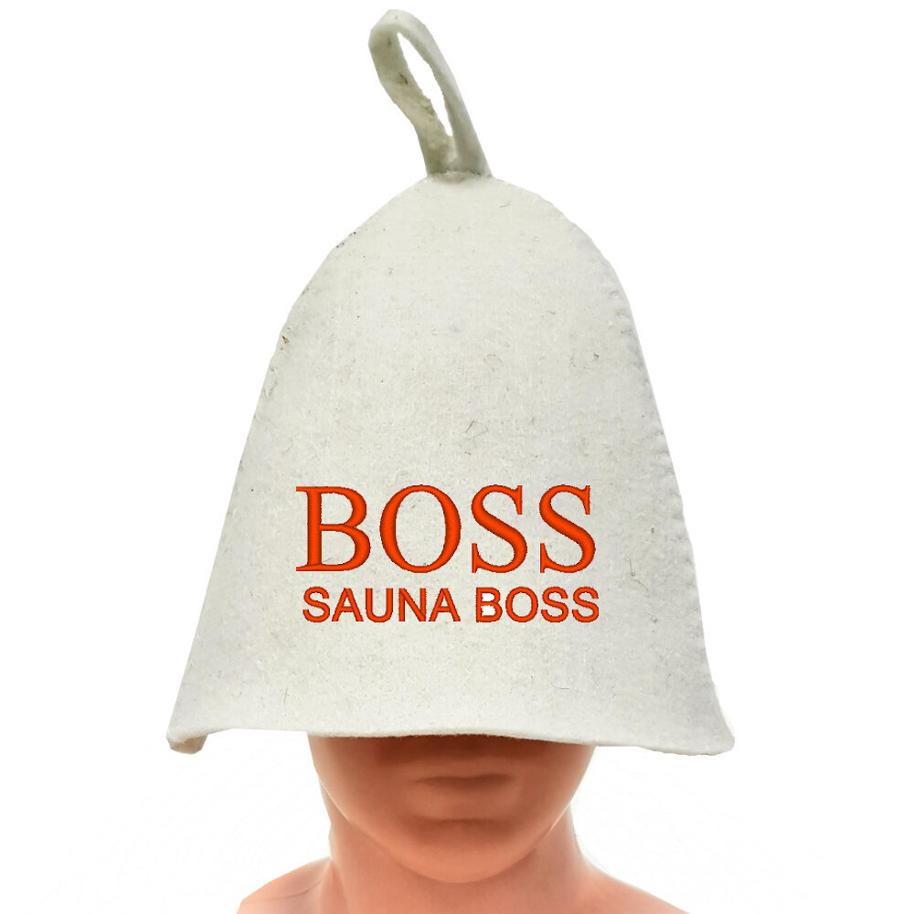 Pirties kepurė su užrašu Sauna Boss цена и информация | Saunos, pirties aksesuarai | pigu.lt