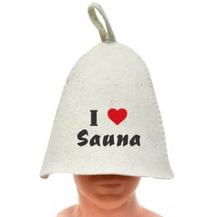 Банная шапка с надписью I love sauna цена и информация | Аксессуары для сауны и бани | pigu.lt