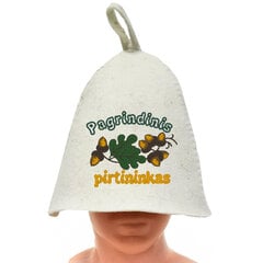 Банная шапка с надписью Pagrindinis pirtininkas цена и информация | Аксессуары для сауны и бани | pigu.lt
