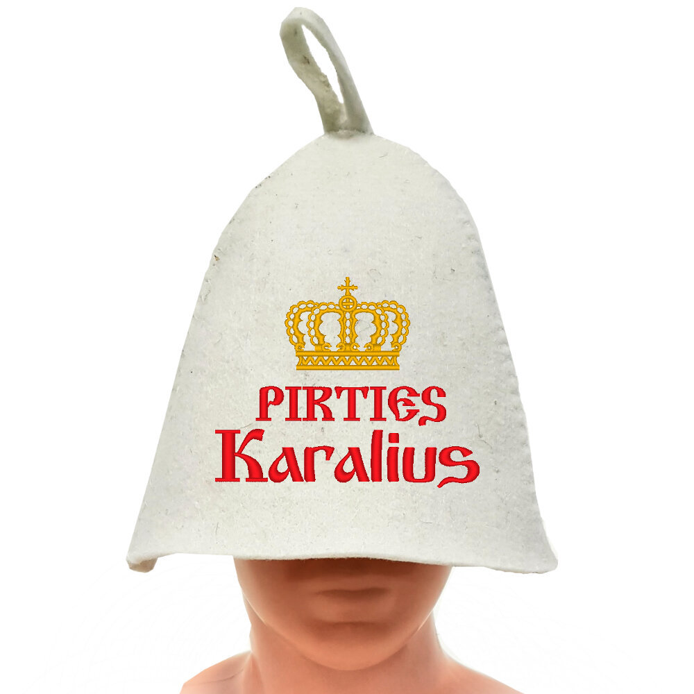 Pirties kepurė su užrašu Pirties Karalius цена и информация | Saunos, pirties aksesuarai | pigu.lt