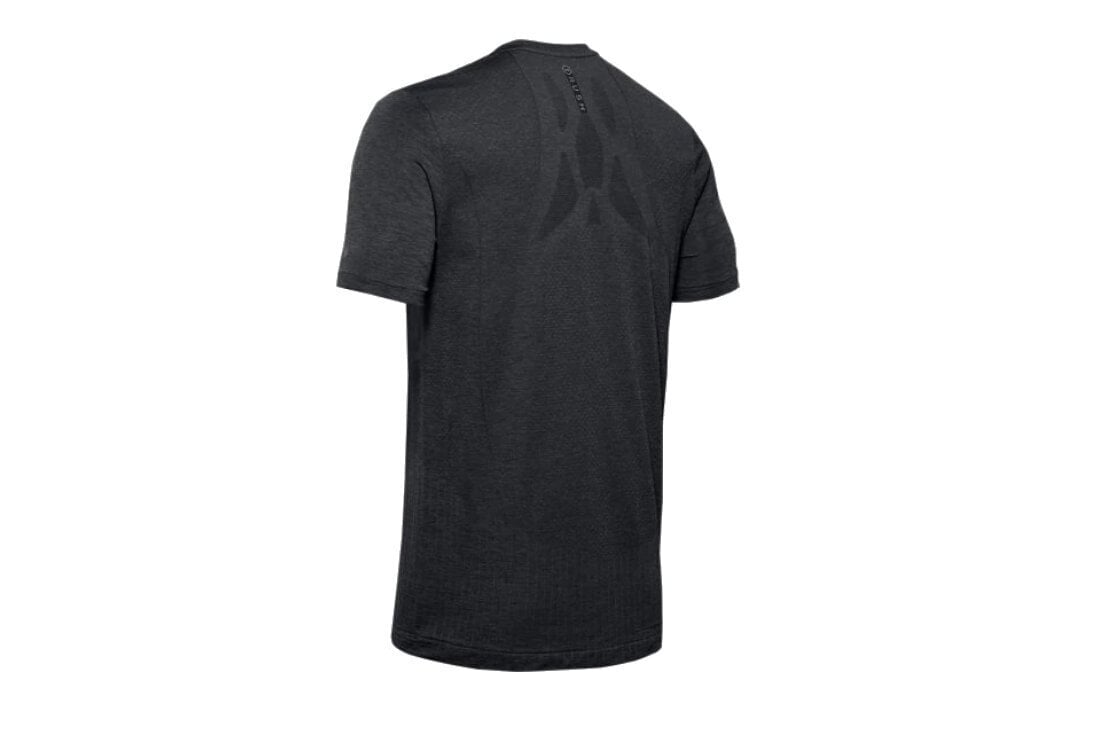 Marškinėliai vyrams Under Armor Rush Seamless Fitted SS Tee M 1351448001, juodi цена и информация | Vyriški marškinėliai | pigu.lt