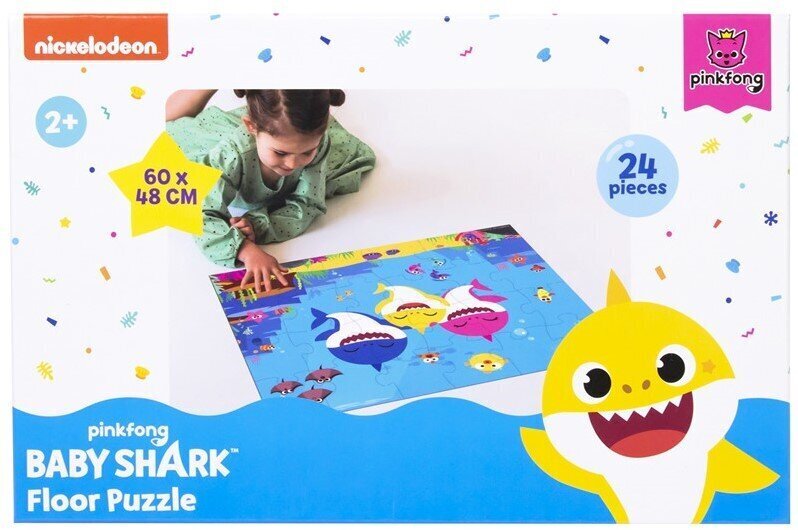 Dėlionė Pinkfong Baby Shark, 24 vnt kaina ir informacija | Dėlionės (puzzle) | pigu.lt