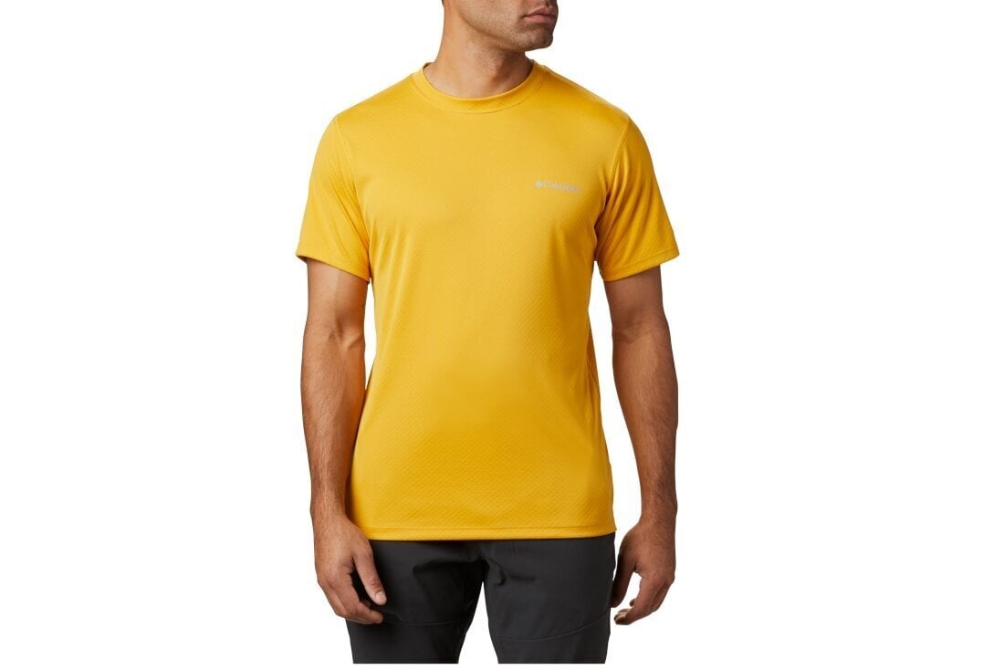 Marškinėliai vyrams Columbia Zero Rules Short Sleeve Shirt 1533313790, geltoni kaina ir informacija | Vyriški marškinėliai | pigu.lt