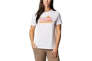 Marškinėliai moterims Columbia Sun Trek Graphic, balti kaina ir informacija | Palaidinės, marškiniai moterims | pigu.lt
