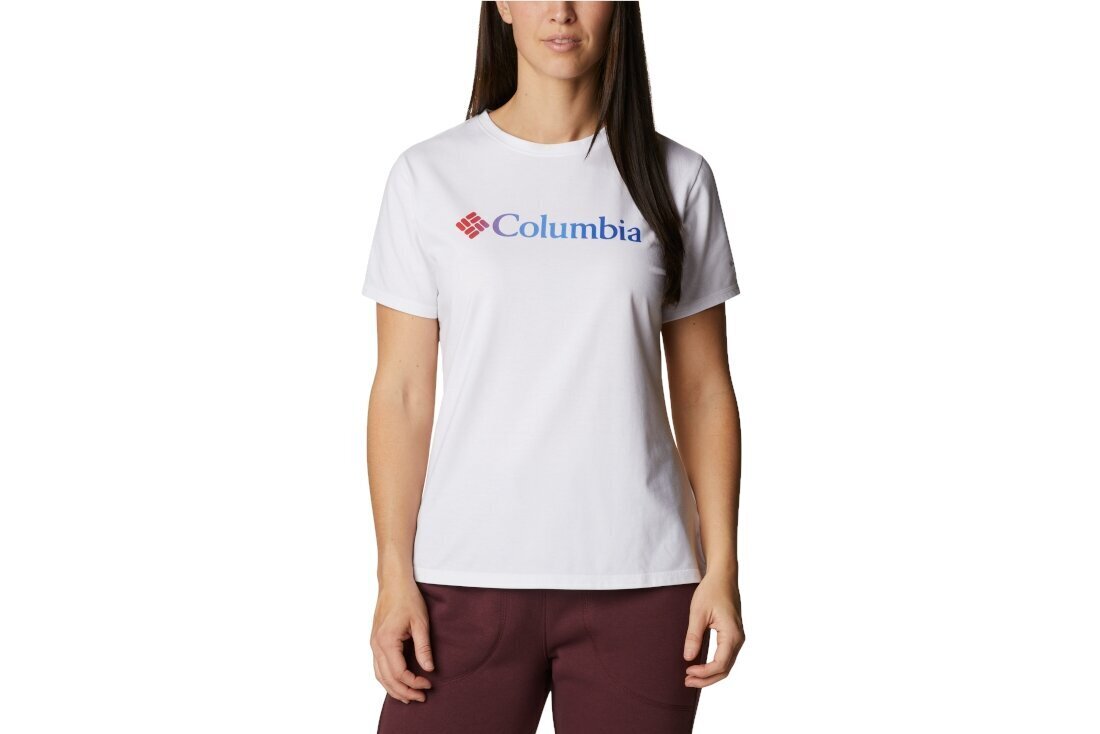 Marškinėliai moterims Columbia Sun Trek W Graphic Tee 1931753101, balti kaina ir informacija | Marškinėliai moterims | pigu.lt