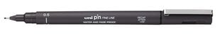Маркер UNI PIN-200 0.5mm Dark grey цена и информация | Письменные принадлежности | pigu.lt