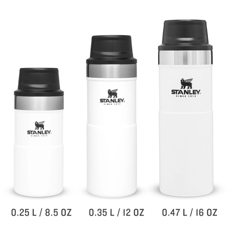 Termo puodelis The Trigger-Action Travel Mug Classic 0.25 l, baltas цена и информация | Termosai, termopuodeliai | pigu.lt