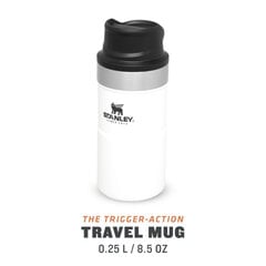 Termo puodelis The Trigger-Action Travel Mug Classic 0.25 l, baltas kaina ir informacija | Termosai, termopuodeliai | pigu.lt