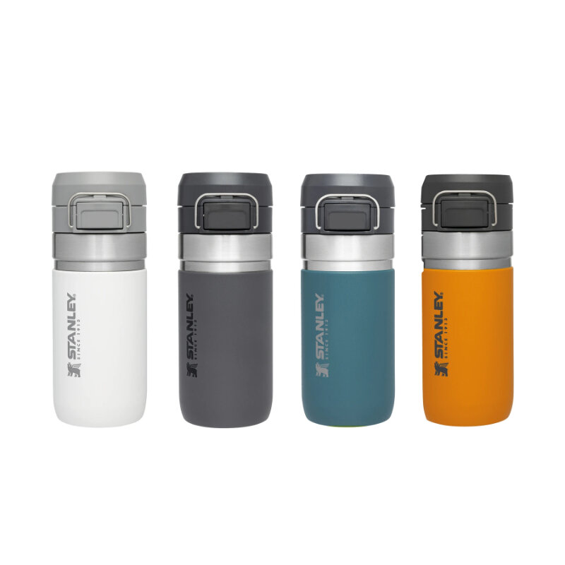 Stanley termo butelis The Quick Flip Water Bottle Go, 0.47 l, baltas kaina ir informacija | Termosai, termopuodeliai | pigu.lt