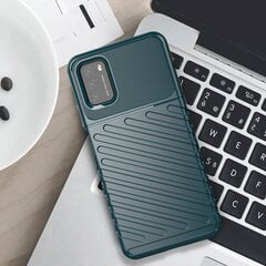 Thunder Case Flexible Tough Rugged Cover TPU Case, skirtas Xiaomi Poco M3 / Xiaomi Redmi 9T, žalias kaina ir informacija | Telefono dėklai | pigu.lt