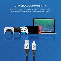 Numskull Type-C Charge Braided Cable, 4m (PS5, Xbox Series, Switch) kaina ir informacija | Kabeliai ir laidai | pigu.lt