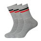 Sportin vyriškos kojinės Bisoks 3P 11011k l.grey/2 stripes black/red kaina ir informacija | Vyriškos kojinės | pigu.lt