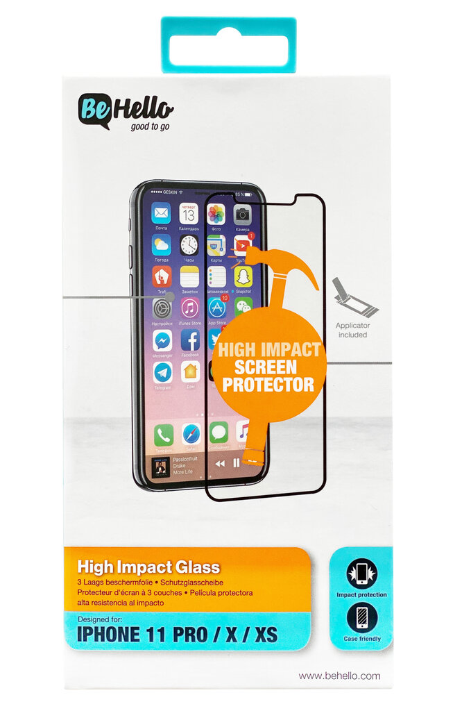 LCD Apsauginis stiklas BeHello High Impact Glass 5D, skirtas Samsung A42, juodas rėmelis kaina ir informacija | Apsauginės plėvelės telefonams | pigu.lt