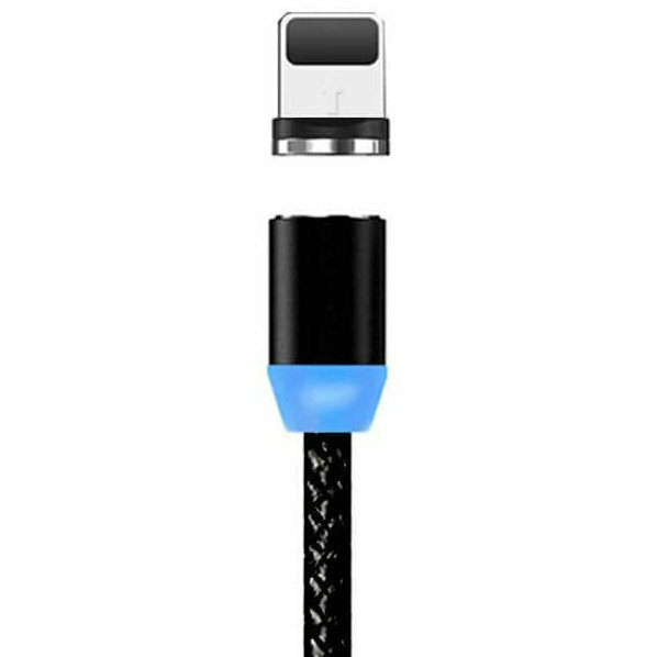 USB magnetinis kabelis Magnetic microUSB, 1.0m, juodas kaina ir informacija | Laidai telefonams | pigu.lt